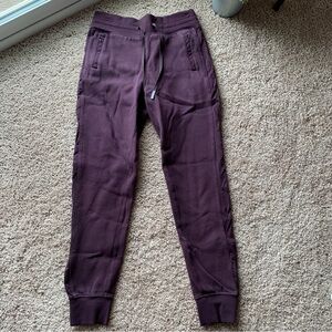 Lululemon Get Going Jogger Size 4 Purple Black Cherry W5ASGS Cotton Terry